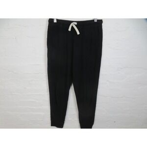 Pact Jogger Sweatpants Womens Small Black Organic Cotton Waffle Knit Lounge